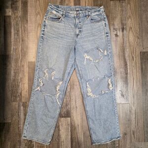 American Eagle Hi-Rise Curvy 90's Straight Jeans Size 16